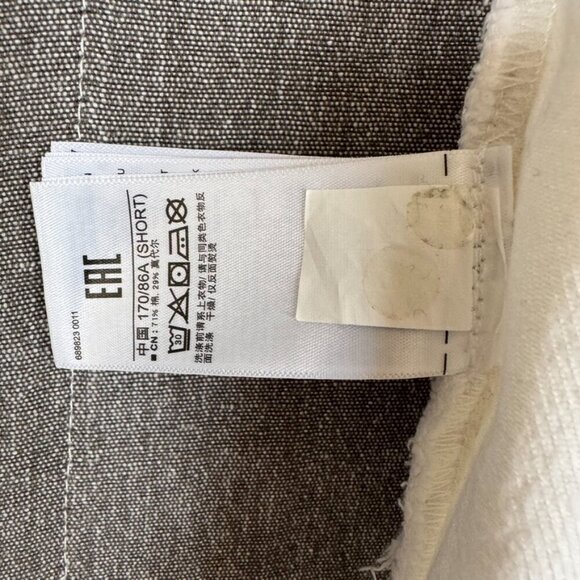 Gap White Ecru High Waist Wide-Leg Suspender Jeans With Washwell Size 16 Short - Picture 14 of 17